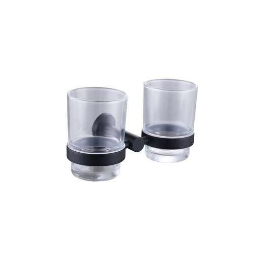 EMPOLO 93905BMB double tumbler holder	matt balck