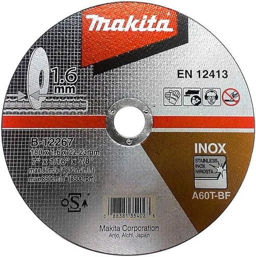 B-12267 Cutting Wheel 180 X 1.6 X 22.23