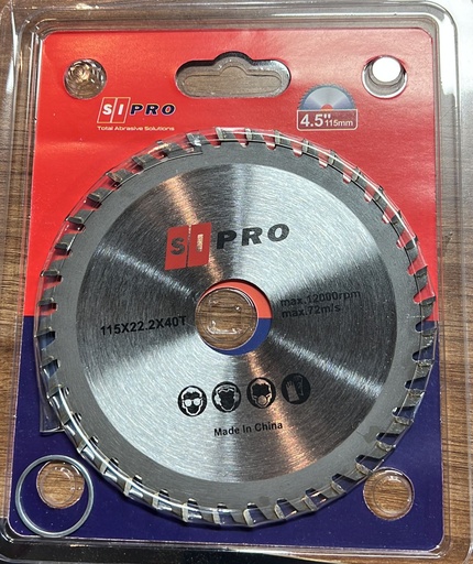 SIPRO TCT WOODA CUTT DISK 115MM SIPRO 4.5 36462