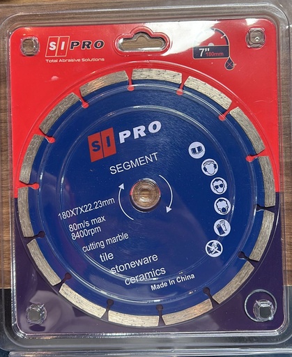 SIPRO DIAMOND CUTT DISK 180MM 7" SEGMENTED 