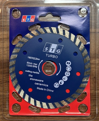STG DIAMOND CUTT DISK 115MM 4.5" TURBO RIM