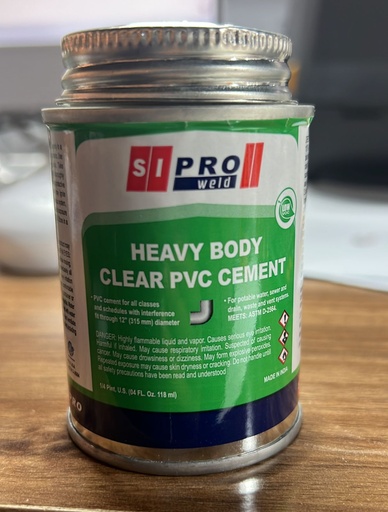 PVC glue heavy body clear 118ML sipro weld exp: 20/05/25 red