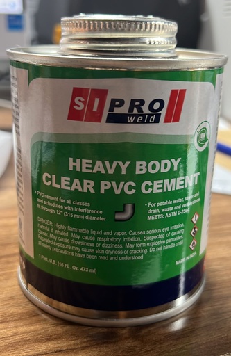 PVC glue heavy body clear 473ML sipro weld exp: 20/05/25 red