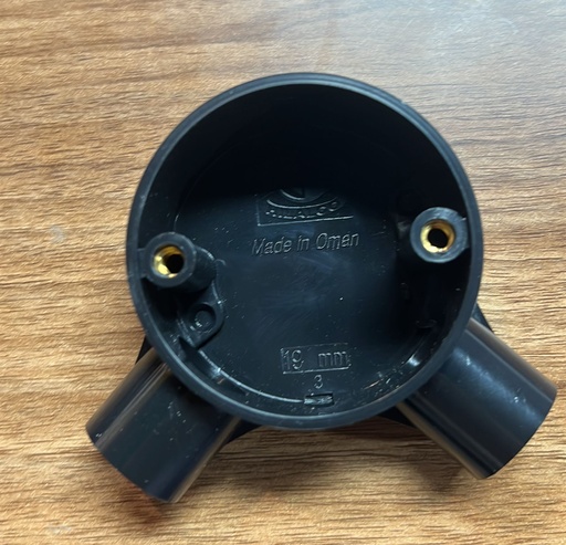 UPVC BS JUNCTION BOX 2 WAY ANGLE 19MM