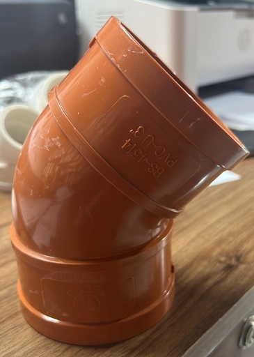 UD BS ELBOW 45 GOLDEN BROWN 3"
