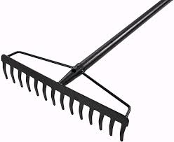 garden rake 14T steel handle stg sg40374 sipro
