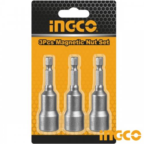 INGCO AMN1031 3 PCS IMPACT MAGNETIC NUT SET