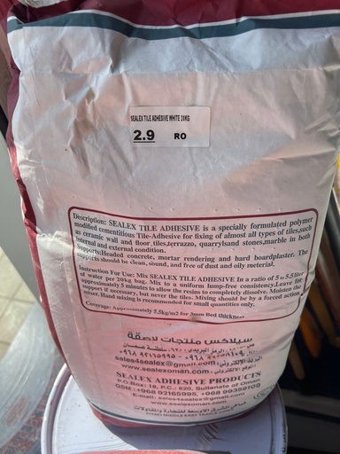 SEALEX TILE ADHESIVE WHITE 20KG