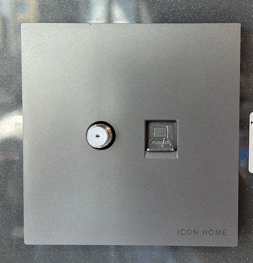 KS60-029 GREY SATELLITE AND COMPUTER SOCKET
