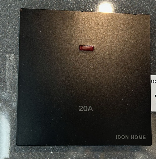 KS60-033 BLACK 20A SWITCH WITH NEON