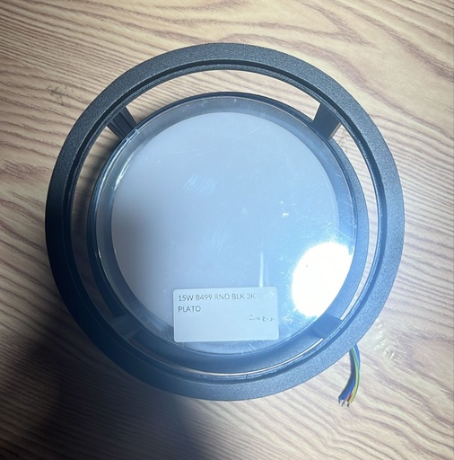 15W B499 RND BLK 3K PLATO