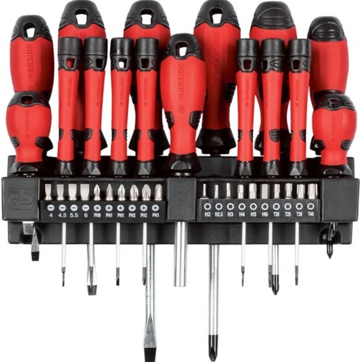 SCREWDRIVER AND BIT SET 37 PCS PARKSIDE - 406949