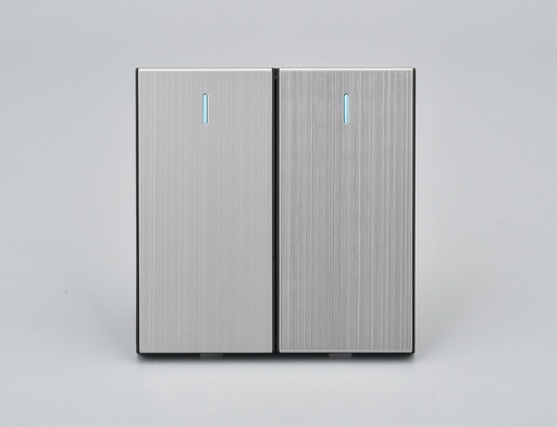 KS15-004 ICON HOME Silver 2gang 2way switch