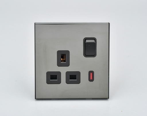 KS15-017 Silver ICON HOME 13A SOCKET