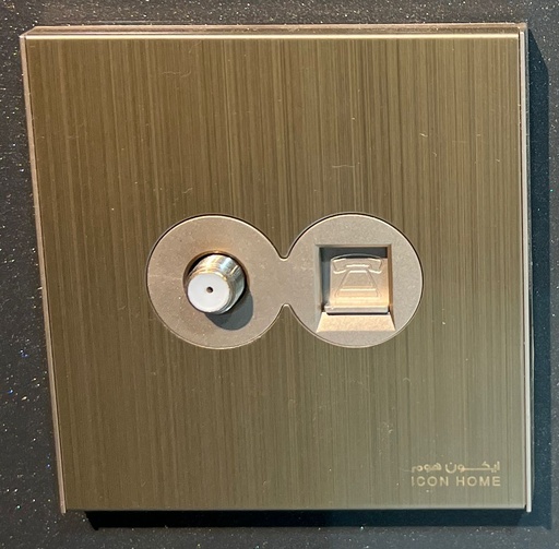KS15-026 GOLD ICON HOME SATELLITE AND TEL SOCKET