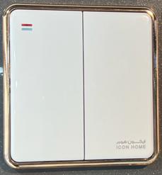 KS10-004 Golden Circle  ICON HOME 2 GANG 2WAY SWITCH