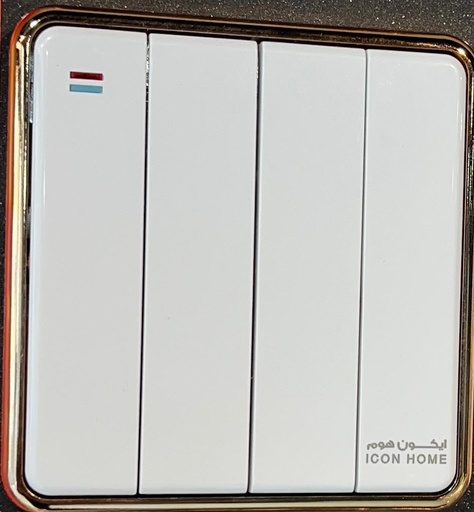 KS10-008 Golden Circle  ICON HOME 4GANG 2WAY SWITCH