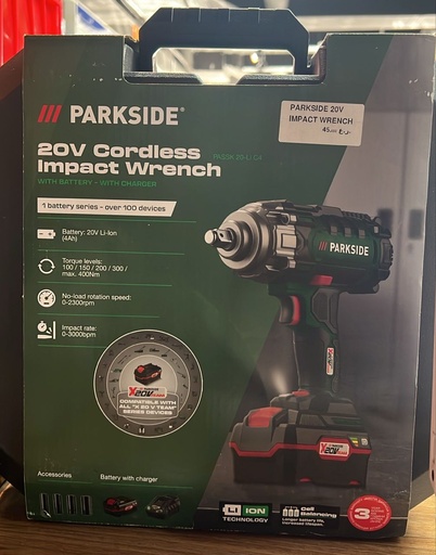 PARKSIDE 20V IMPACT WRENCH 20-LI C4