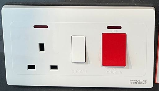KS10-053 silvery Circle  ICON HOME KITCHEN SWITCH SOCKET