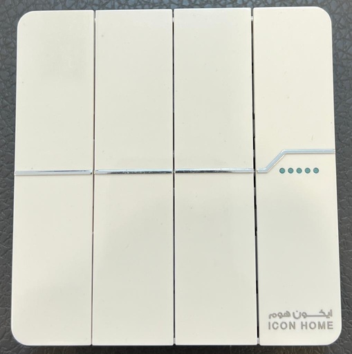 KCP1-008 ICON HOME 4GANG 2WAY PLATE SWITCH  