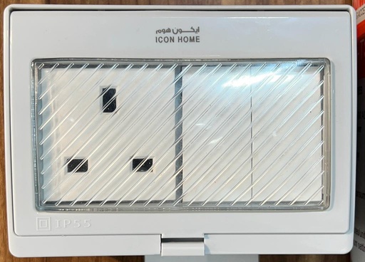 KDL-S2S ICON HOME 2 GANG 1 WAY 3 PIN SOCKET waterproof