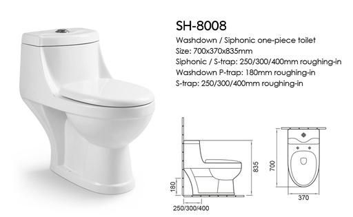 ICON HOME SH-8008 S TRAP TOILET