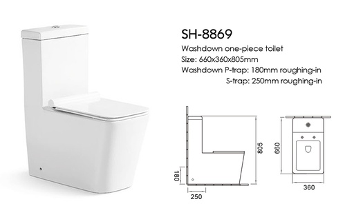 ICON HOME SH-8869  S TRAP TOILET