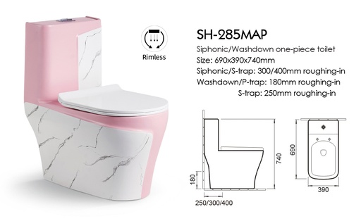 ICON HOME SH-285MAP S TRAP TOILET