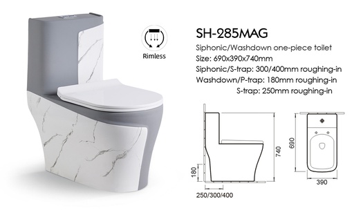 ICON HOME SH-285MAG S TRAP TOILET