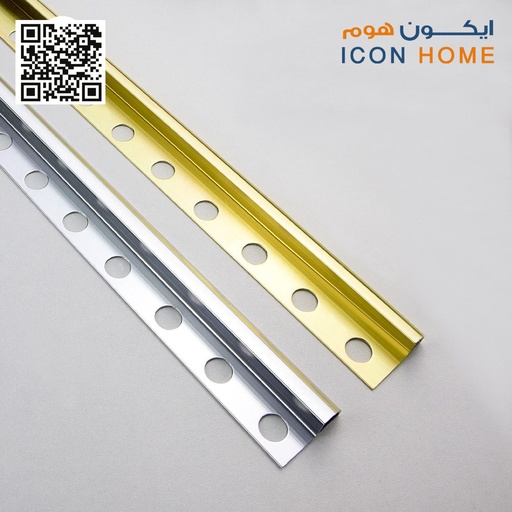 ICON HOME CBK-74 SHINY SILVER TILE TRIM CORNER