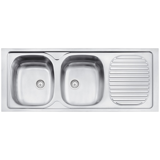 TR93444602 SSTEEL SINK 120X50 2VB PERF.